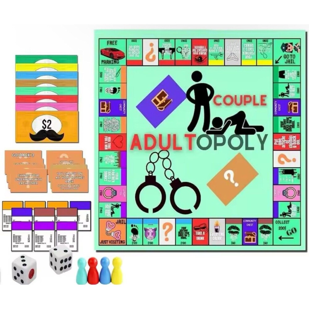 Adultopoly  Couple Game Night Intimacy Deck Cards Adults Date Interactive Ideas